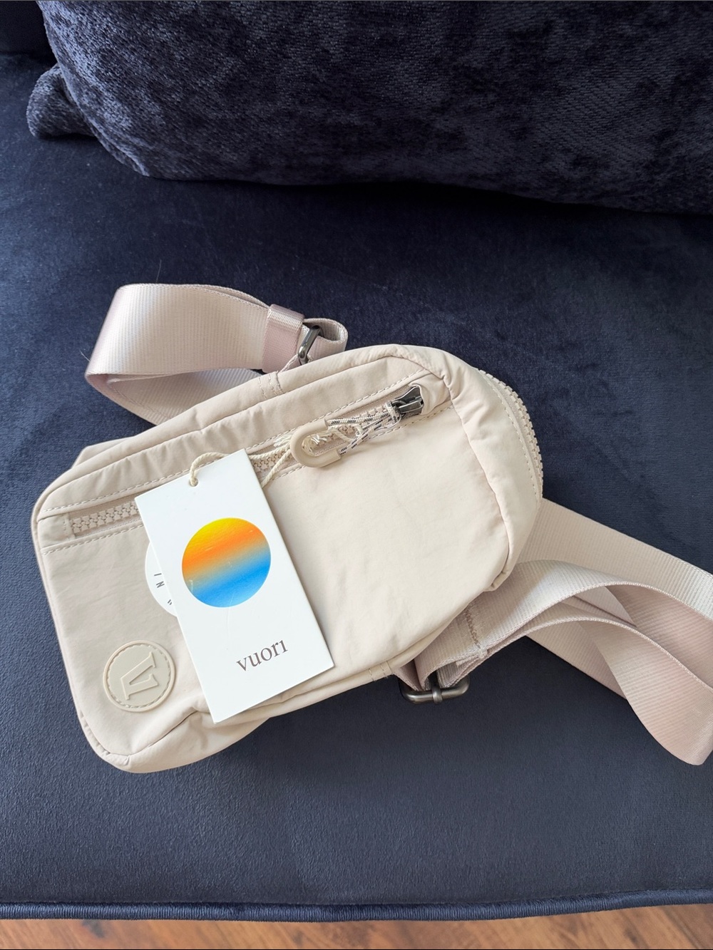 Vuori Neutral Cream Crossbody Waist Bag
